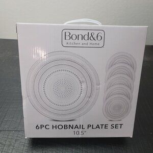 Bond&6 Kitchen and Home- 6 Piece Plate Set- 10.5"